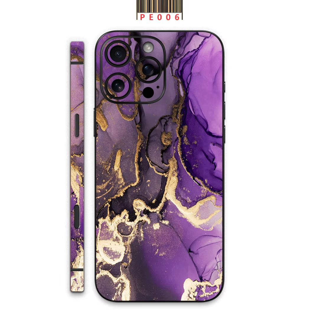 Premium iPhone Case — Matte Skin Wrap Back Film with Hydrogel Side-Frame Protection & Ultra-Thin Scratch-Resistant Decal Design