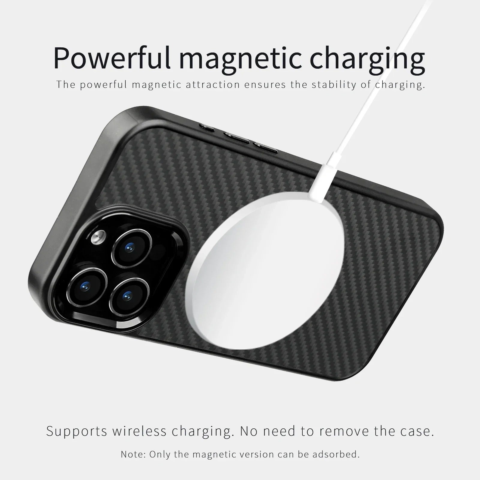Premium iPhone Case — Metal Frame Carbon Fiber Aramid Armor Cover with Shockproof Full-Coverage Protection, Wireless Charging Support & Anti-Fingerprint Design