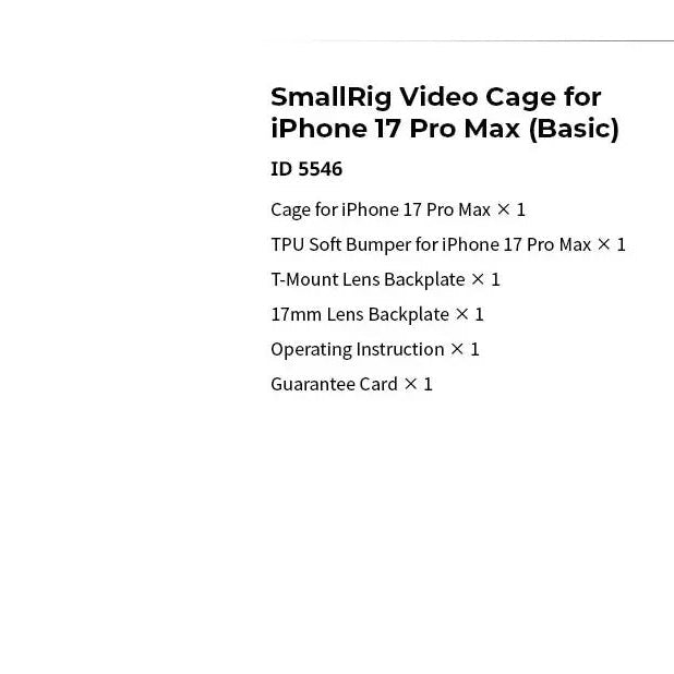 Premium iPhone Case — Professional Mobile Video Cage with T-Mount & 17mm Lens Backplates, Quick-Release Expansion System, Cold Shoe Mounts & All-Metal Protective Design