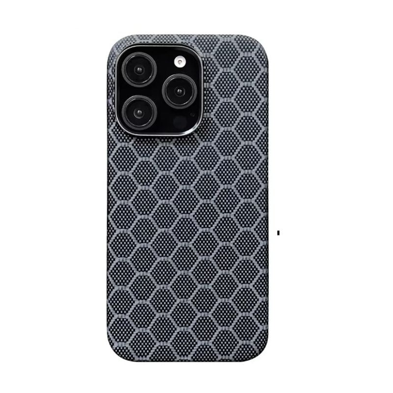 Premium iPhone Case — Real Carbon Fiber Aramid Ultra-Thin Full-Coverage Cover with No-Case Feel, Shockproof Anti-Fingerprint Lightweight Design