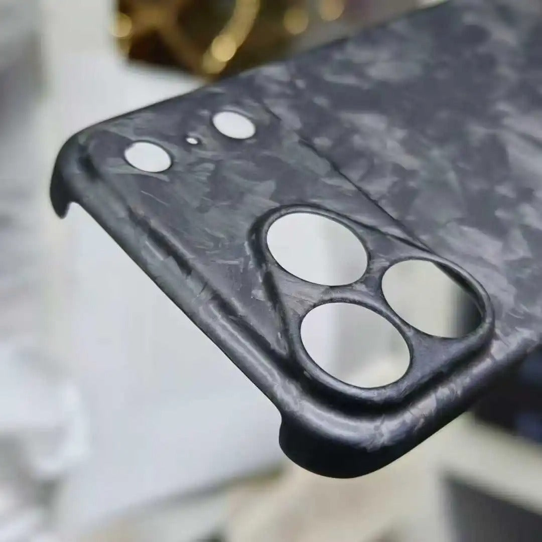 Premium iPhone Case — Real Forged Matte/Glossy Carbon Fiber Lightweight Cover with Anti-Fingerprint Tough Protection & Non-Slip Slim Design