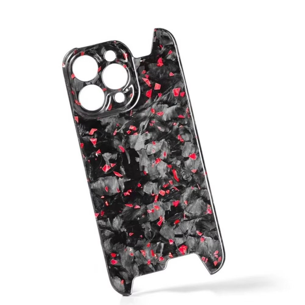 Premium iPhone Case — Real Glossy Forged Carbon Fiber Ultra-Thin Lightweight Cover with Slim Half-Wrapped Protective Design