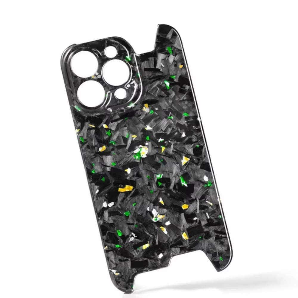 Premium iPhone Case — Real Glossy Forged Carbon Fiber Ultra-Thin Lightweight Cover with Slim Half-Wrapped Protective Design