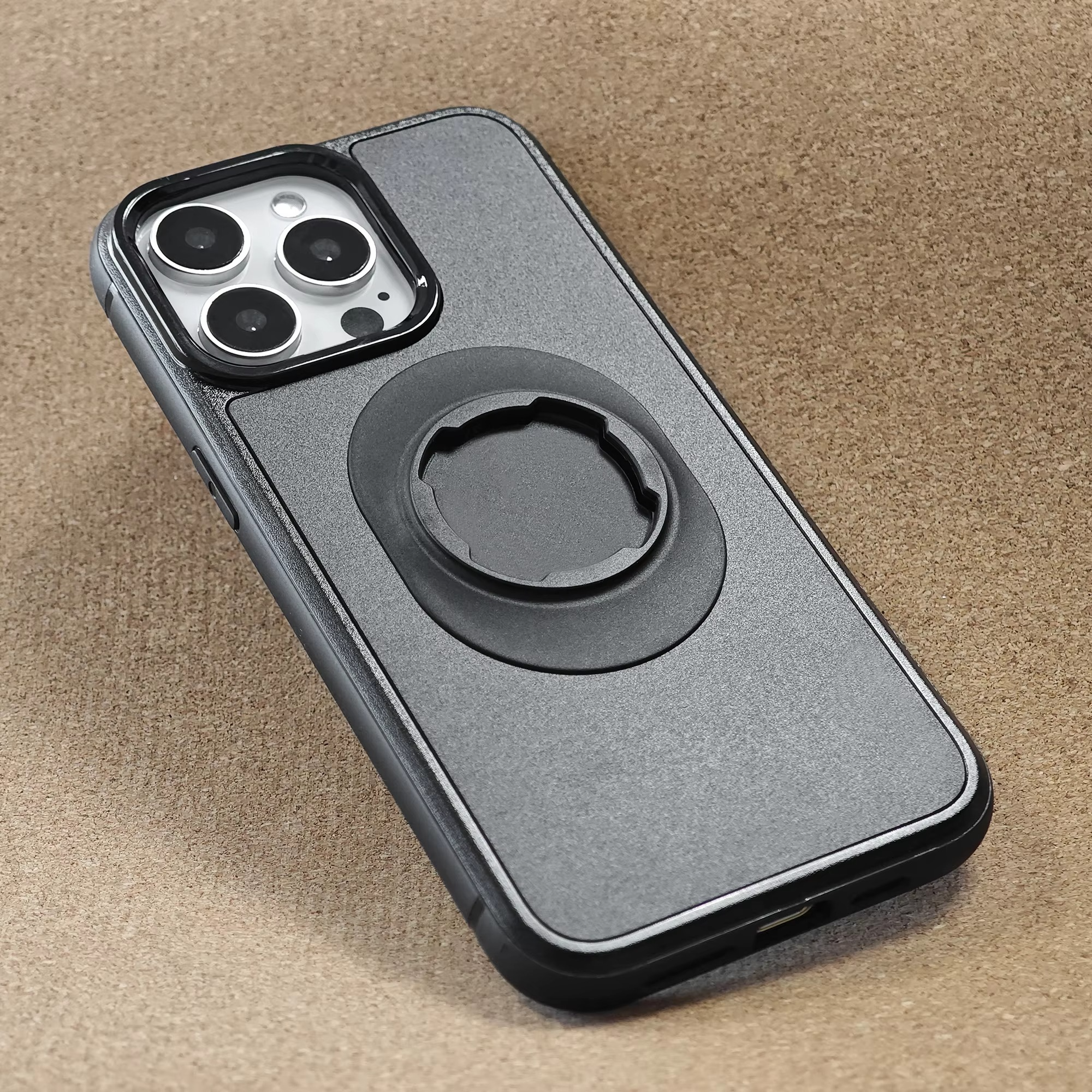 Premium iPhone Case — Shockproof Half-Wrapped Quad-Style Bike Mount Holder, Tough Nylon + PC/TPU, Anti-Scratch, Non-Slip Cover