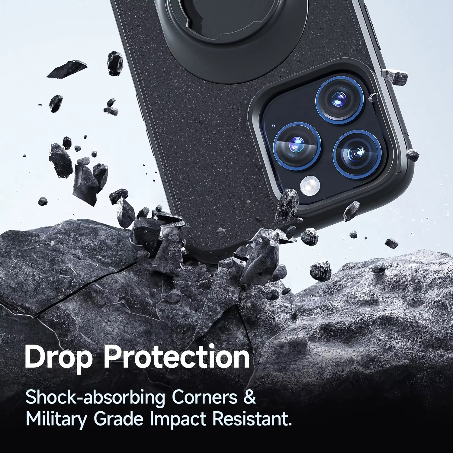 Premium iPhone Case — Shockproof Half-Wrapped Quad-Style Bike Mount Holder, Tough Nylon + PC/TPU, Anti-Scratch, Non-Slip Cover