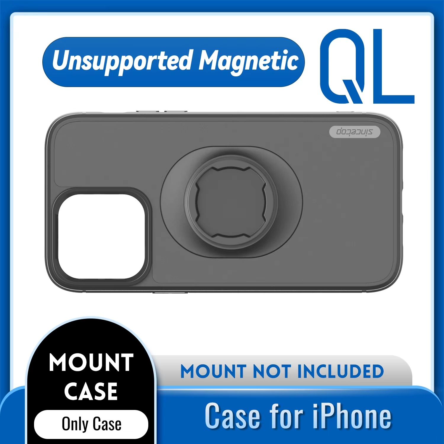 Premium iPhone Case — Shockproof Half-Wrapped Quad-Style Bike Mount Holder, Tough Nylon + PC/TPU, Anti-Scratch, Non-Slip Cover