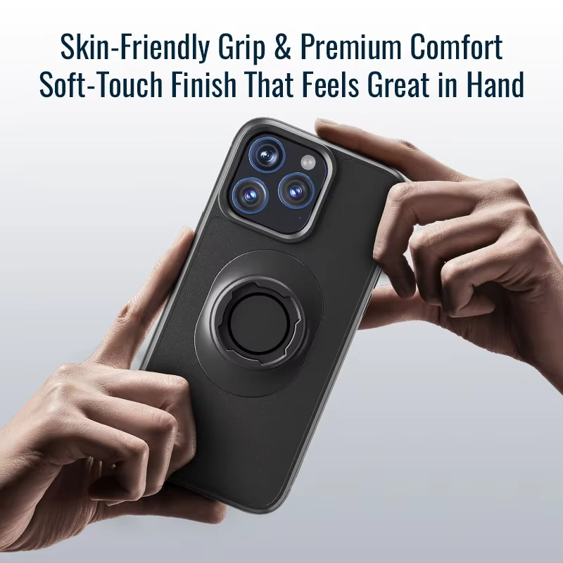 Premium iPhone Case — Shockproof Half-Wrapped Quad-Style Bike Mount Holder, Tough Nylon + PC/TPU, Anti-Scratch, Non-Slip Cover