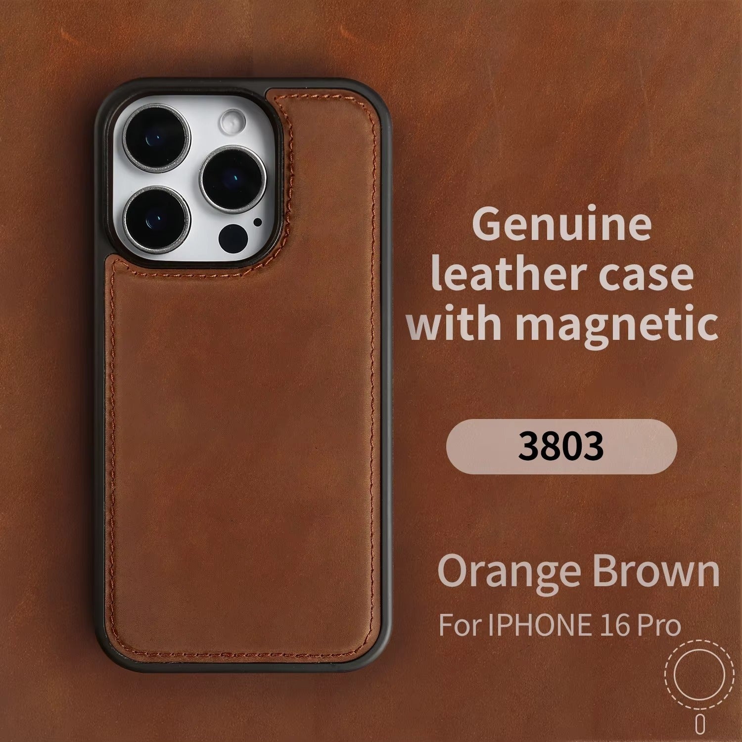 Premium iPhone Case — Vintage Crazy Horse Genuine Leather Magnetic Cover with Full-Coverage Shockproof Protection, Anti-Scratch Non-Slip Retro Design