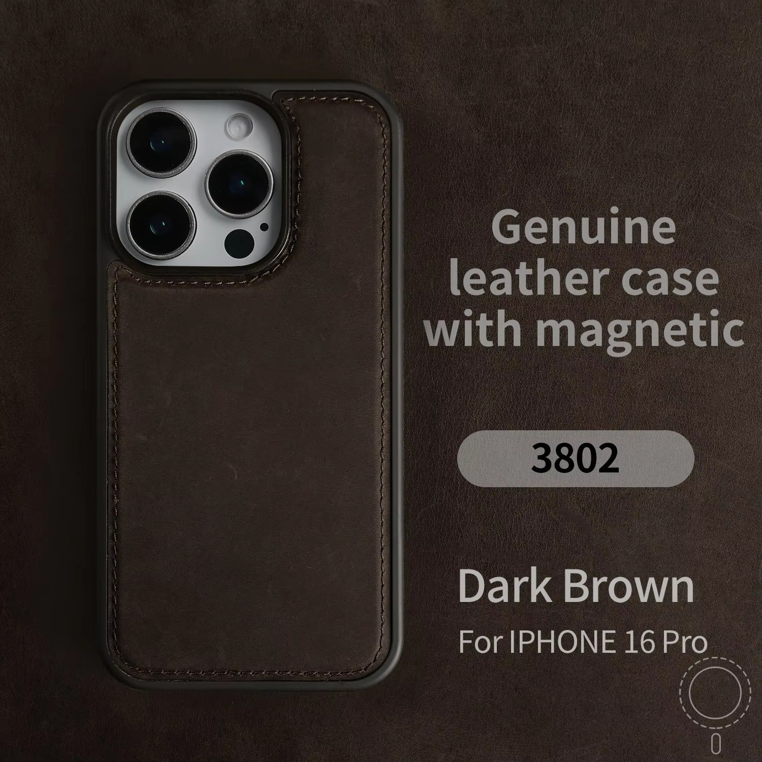 Premium iPhone Case — Vintage Crazy Horse Genuine Leather Magnetic Cover with Full-Coverage Shockproof Protection, Anti-Scratch Non-Slip Retro Design