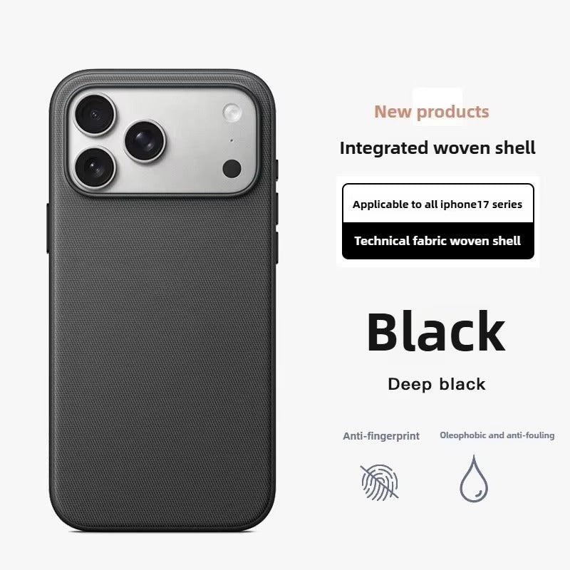 Premium iPhone Case — Woven MagSafe Strong Magnetic Cover with Wireless Charging, Anti-Fingerprint Non-Slip Waterproof Fabric Design