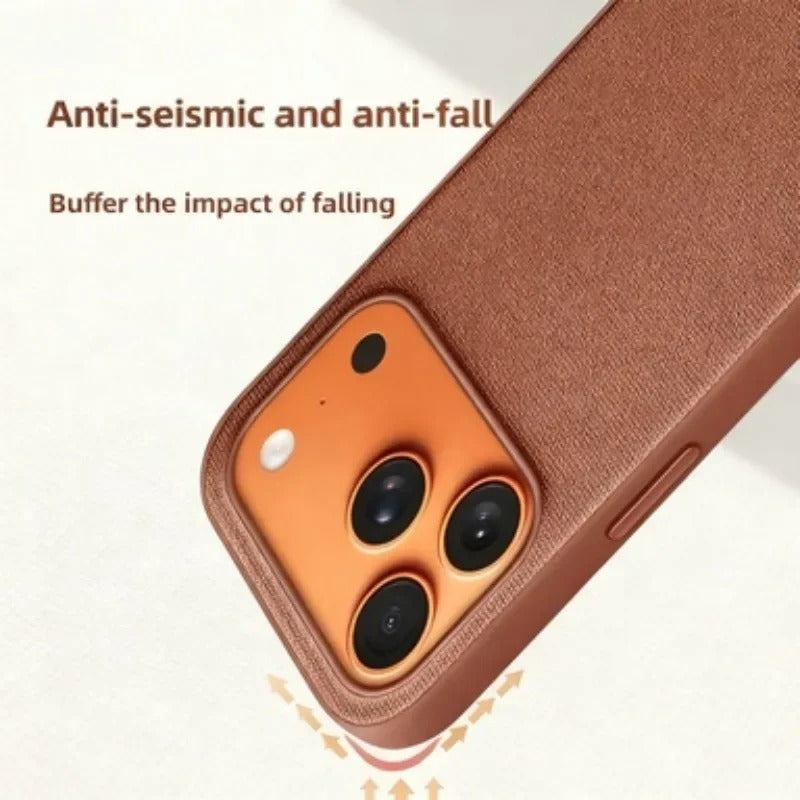 Premium iPhone Case — Woven MagSafe Strong Magnetic Cover with Wireless Charging, Anti-Fingerprint Non-Slip Waterproof Fabric Design