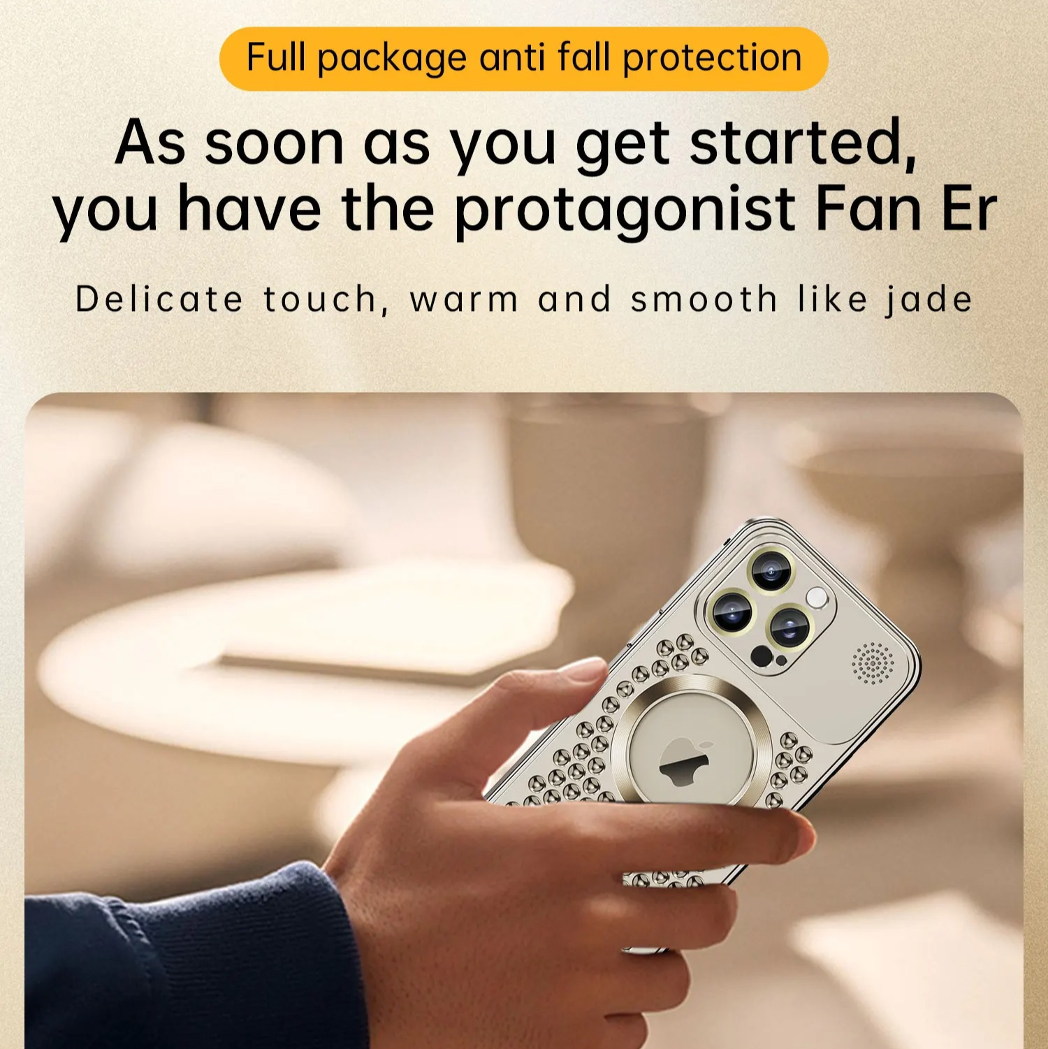 Premium iPhone Heat Dissipation Metal Case — Magnetic Aluminum Cover with MagSafe Compatibility, Dual Layer Shockproof Design, Slim Scratch-Resistant Protective Finish