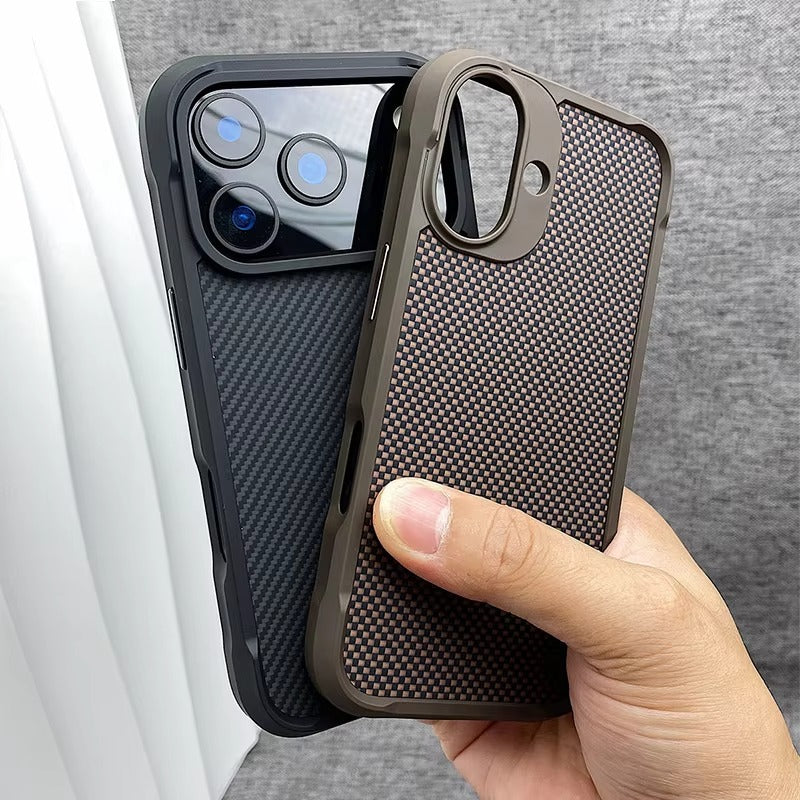 Premium iPhone Case — Magnetic Shockproof Clear PC Cover with Aluminum Alloy Rimless Frame, 360° Stand and Camera-Screen Protection