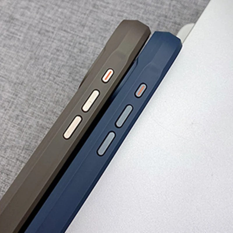 Premium iPhone Case — Magnetic Shockproof Clear PC Cover with Aluminum Alloy Rimless Frame, 360° Stand and Camera-Screen Protection