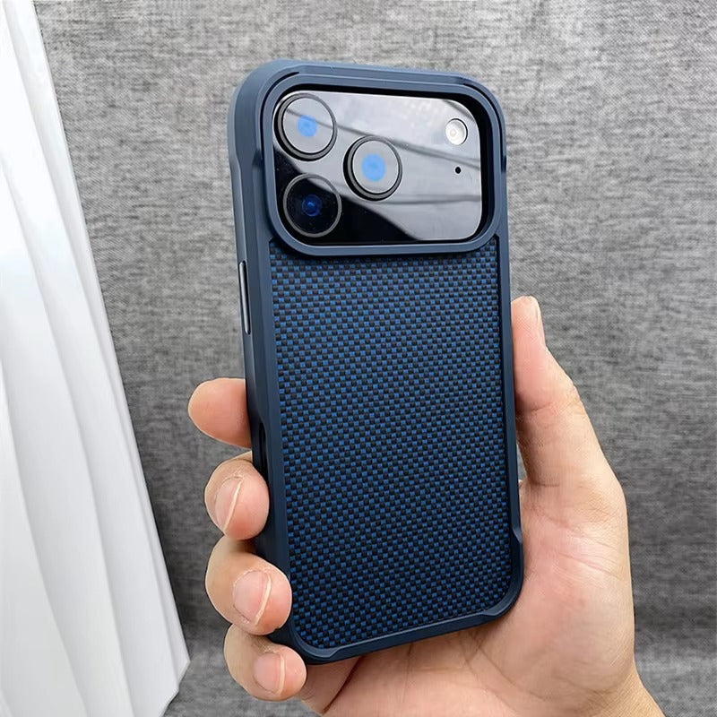 Premium iPhone Case — Magnetic Shockproof Clear PC Cover with Aluminum Alloy Rimless Frame, 360° Stand and Camera-Screen Protection