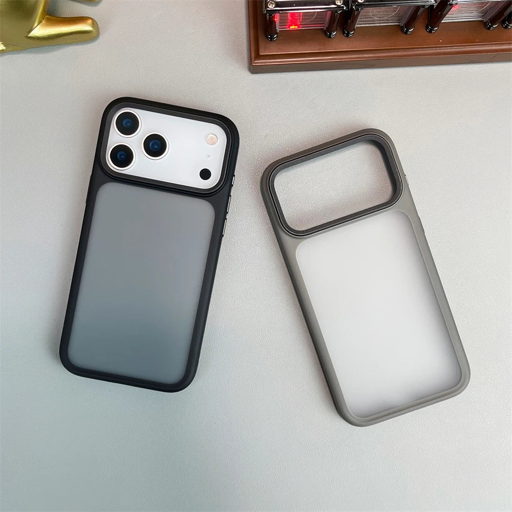 Rugged Magnetic iPhone Case Shockproof Camera Protection — Matte Hybrid Armor Cover with Active Touch Buttons, Anti-Fingerprint Hard Shell