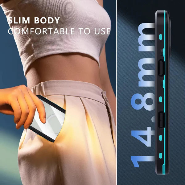 Rugged iPhone Case IP68 Waterproof MagSafe Cover — Full Body Protective Design for Diving and Swimming, Magnetic Shockproof Anti-Fingerprint Scratch-Resistant Finish