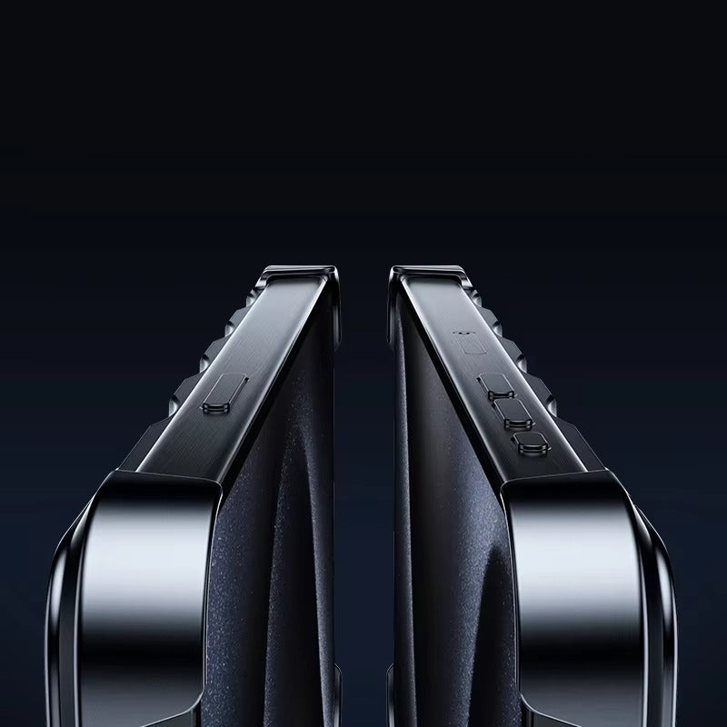 Rugged iPhone Case Shockproof Metal Cooling Armor — Aluminum Alloy Hollow Frameless Anti-Drop Cover, Matte Anti-Glare, Scratch-Resistant, Non-Slip