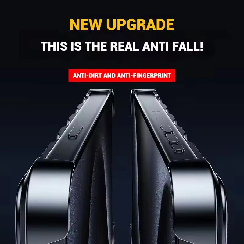 Rugged iPhone Case Shockproof Metal Cooling Armor — Aluminum Alloy Hollow Frameless Anti-Drop Cover, Matte Anti-Glare, Scratch-Resistant, Non-Slip