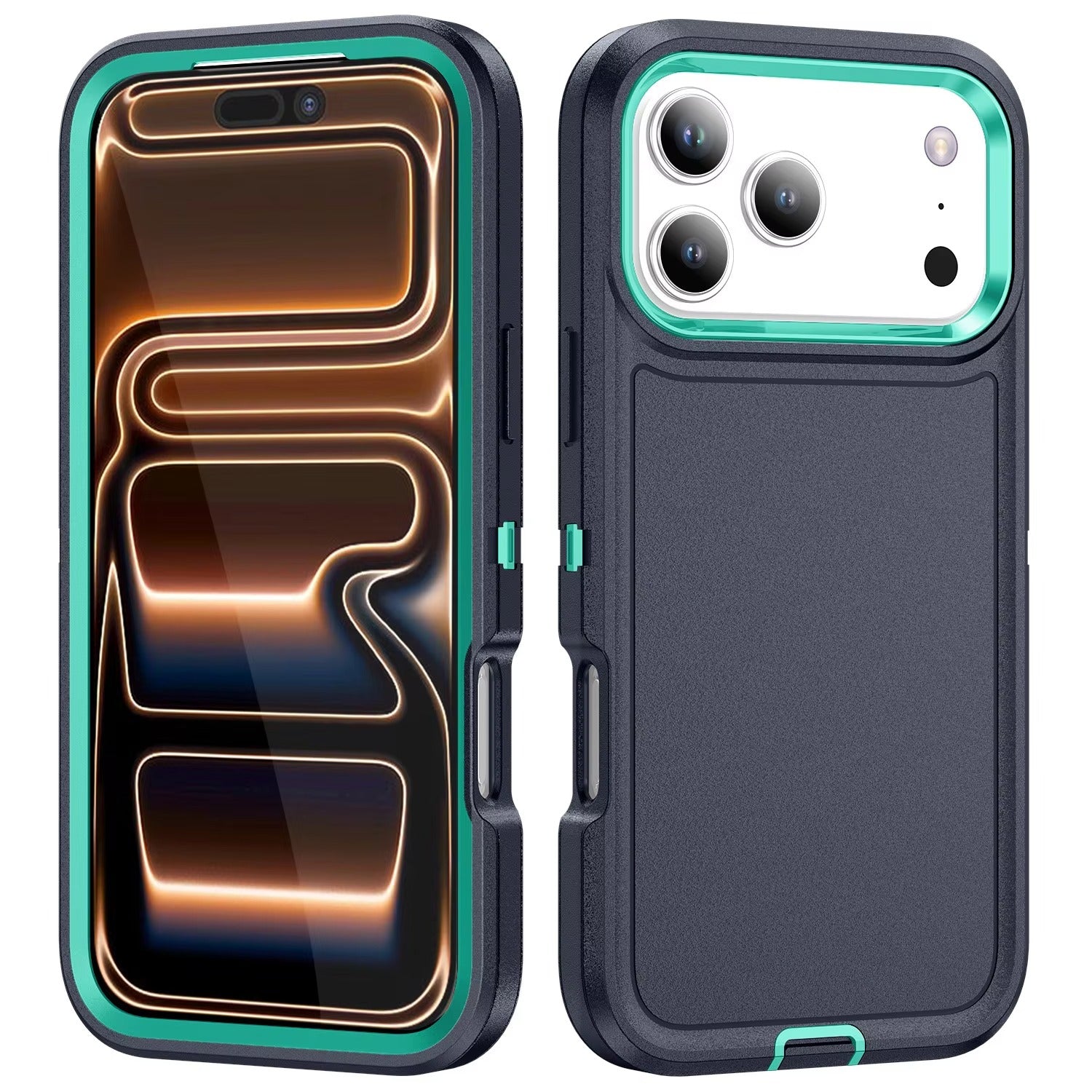 Rugged iPhone Case — Heavy-Duty 3-Layer Hybrid Protective Cover with Shockproof Hard PC Design and Matte Anti-Fingerprint Finish