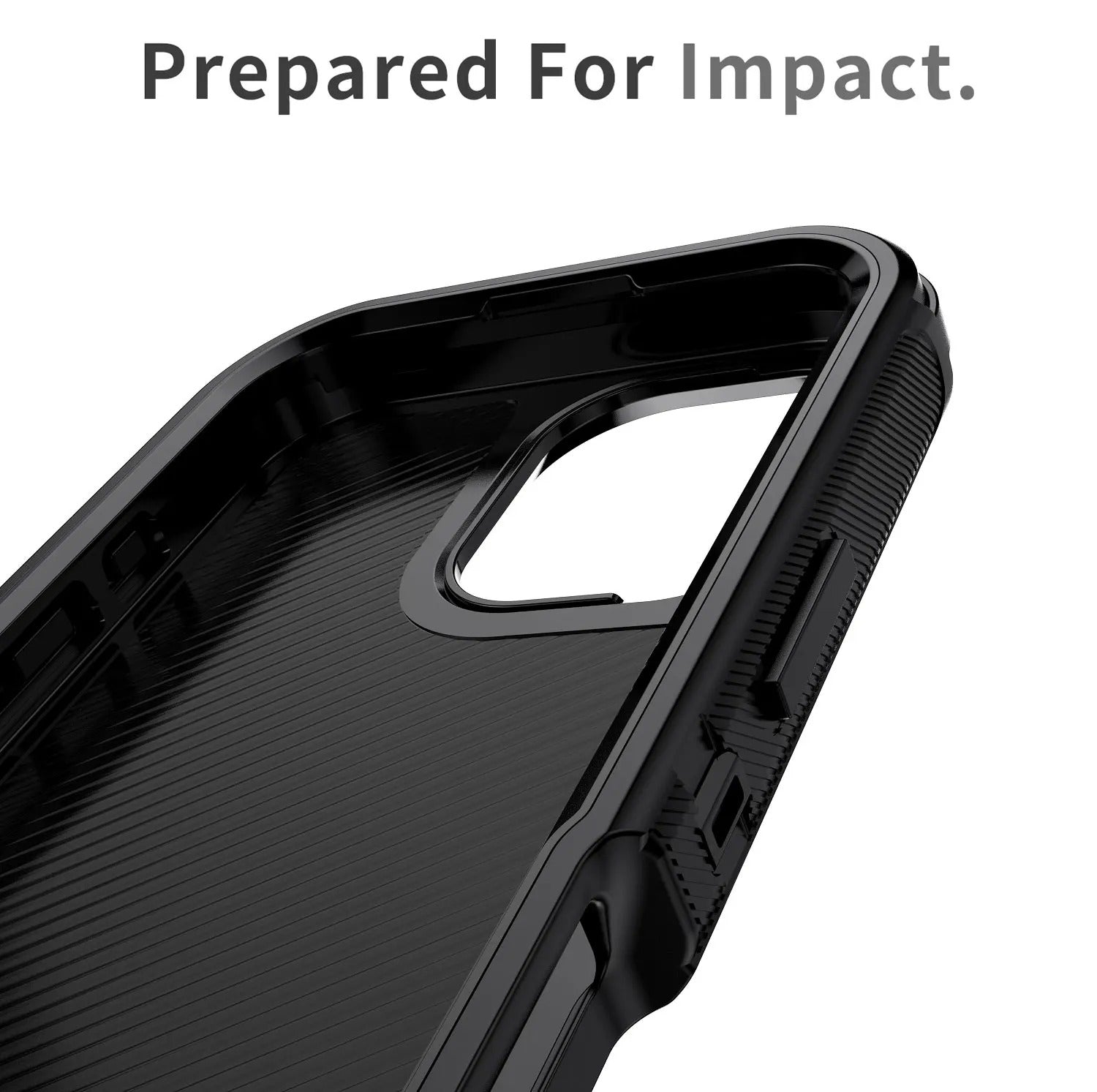 Rugged iPhone Case — Heavy-Duty 3-Layer Hybrid Protective Cover with Shockproof Hard PC Design and Matte Anti-Fingerprint Finish