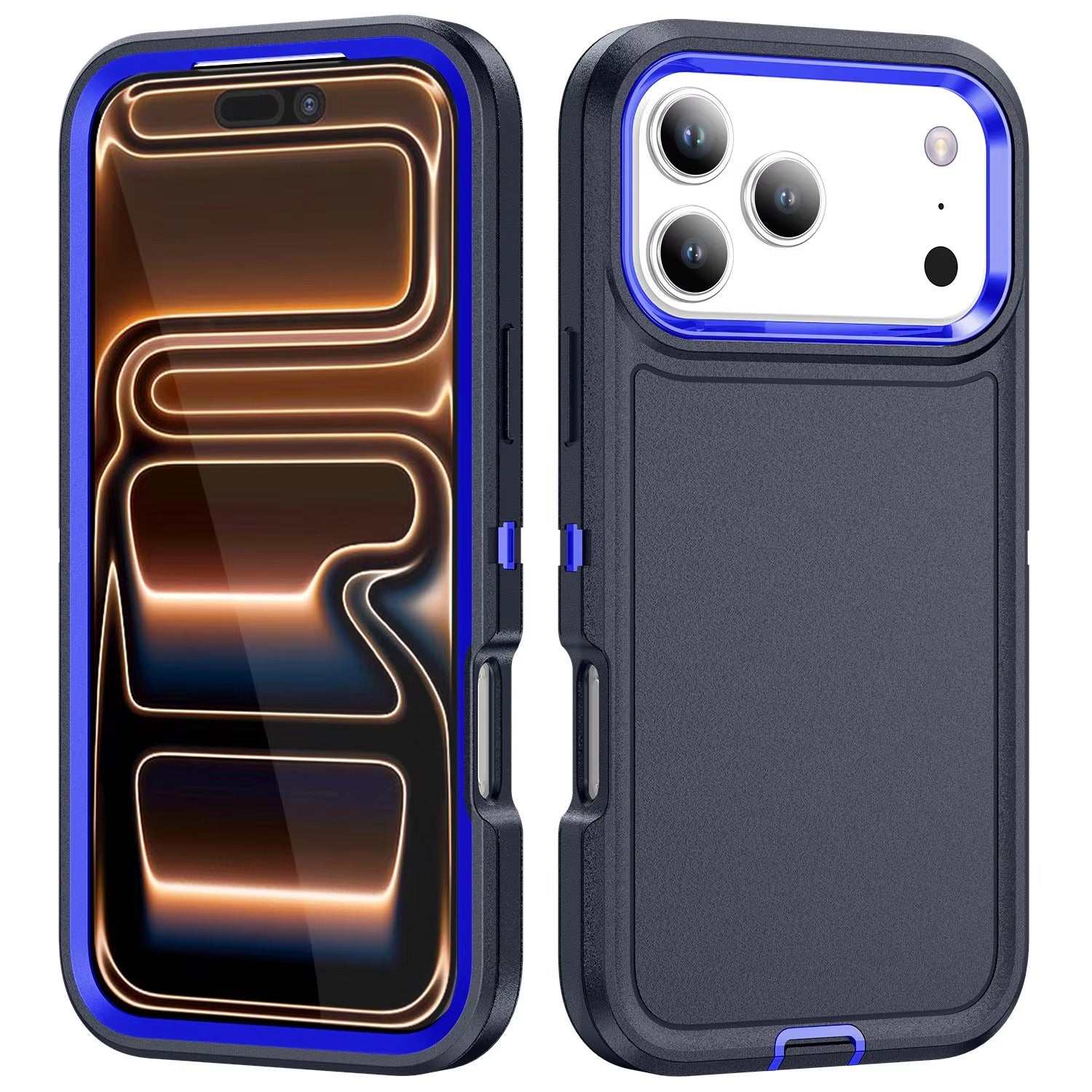 Rugged iPhone Case — Heavy-Duty 3-Layer Hybrid Protective Cover with Shockproof Hard PC Design and Matte Anti-Fingerprint Finish