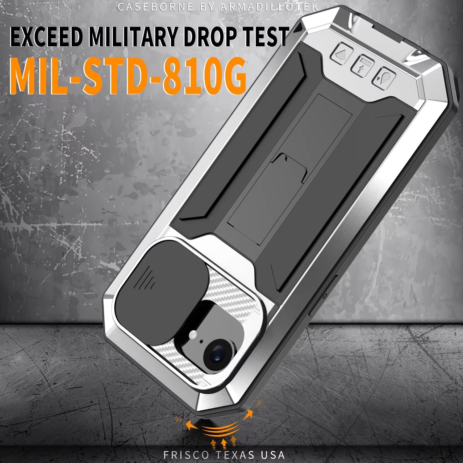 Rugged iPhone Case — Heavy-Duty Aluminum Metal Cover with Built-In Tempered Glass Screen Protector, Military-Grade Shockproof Design and Dustproof Anti-Fingerprint Protection