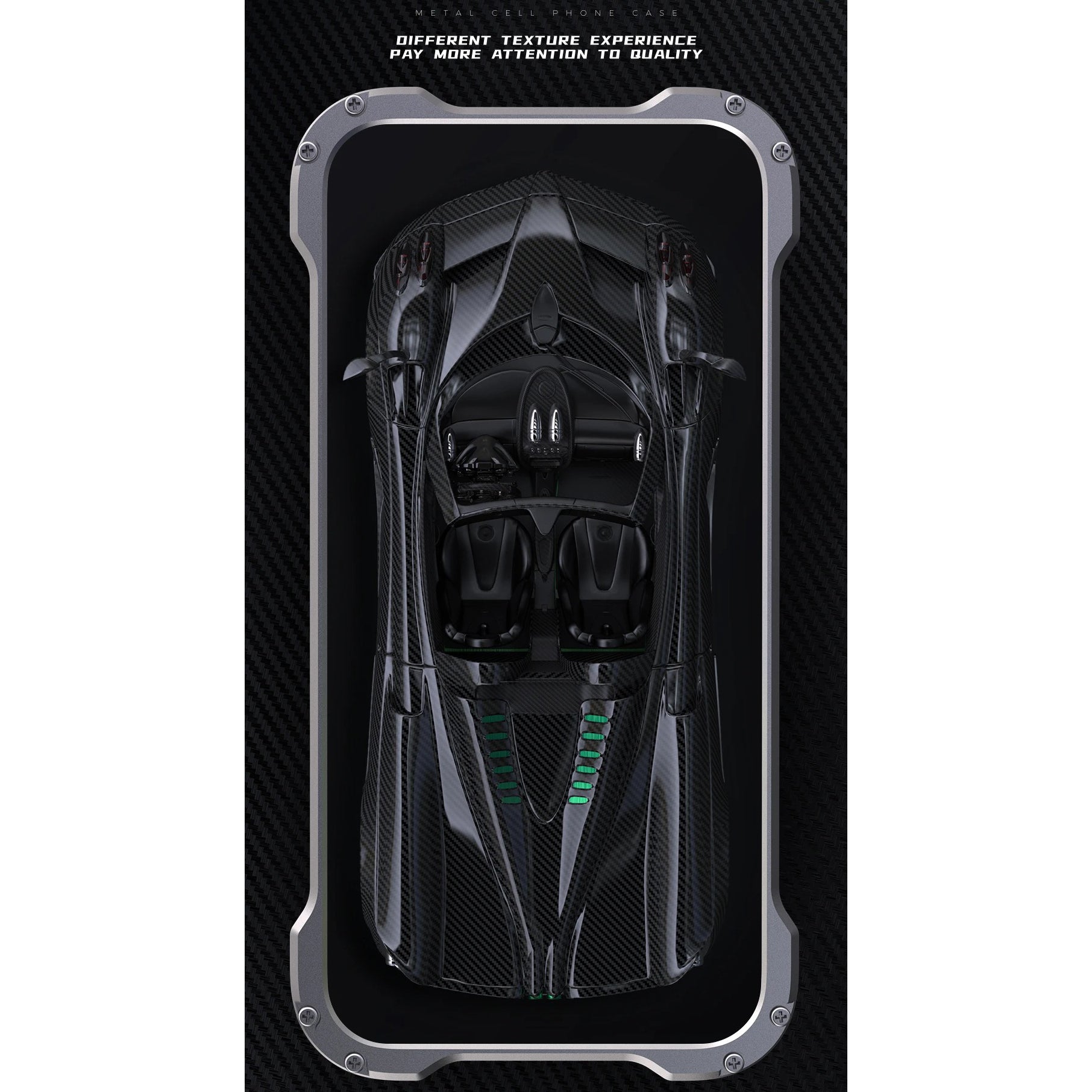 Rugged iPhone Case — Heavy-Duty Aluminum + Carbon Fiber Bumper Cover with Shockproof Design, Magnetic Heat-Dissipation Build and Lens Protector