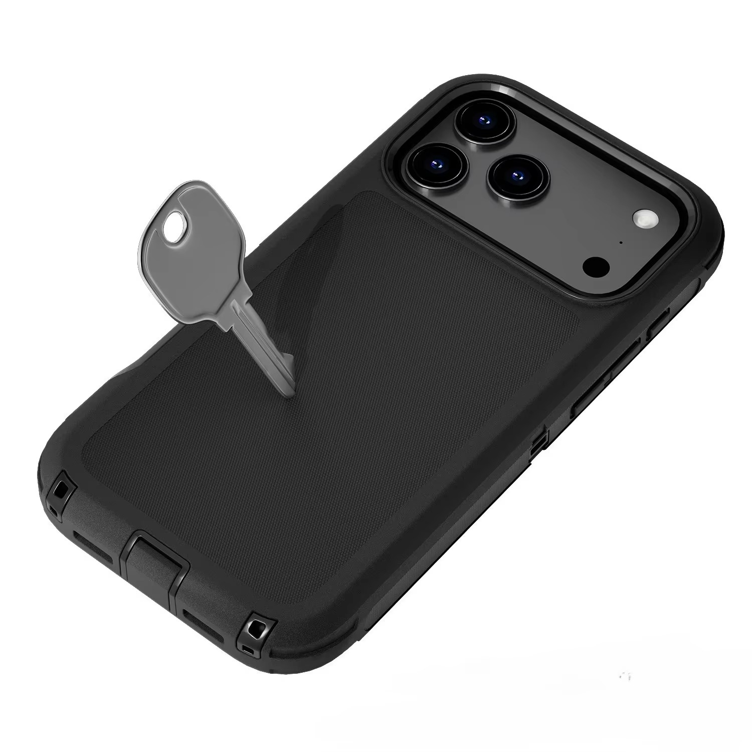 Rugged iPhone Case — Heavy-Duty Armor Cover with Belt Clip, Shockproof Dual-Layer PC+TPU Protection, Matte Anti-Slip Anti-Fingerprint Design