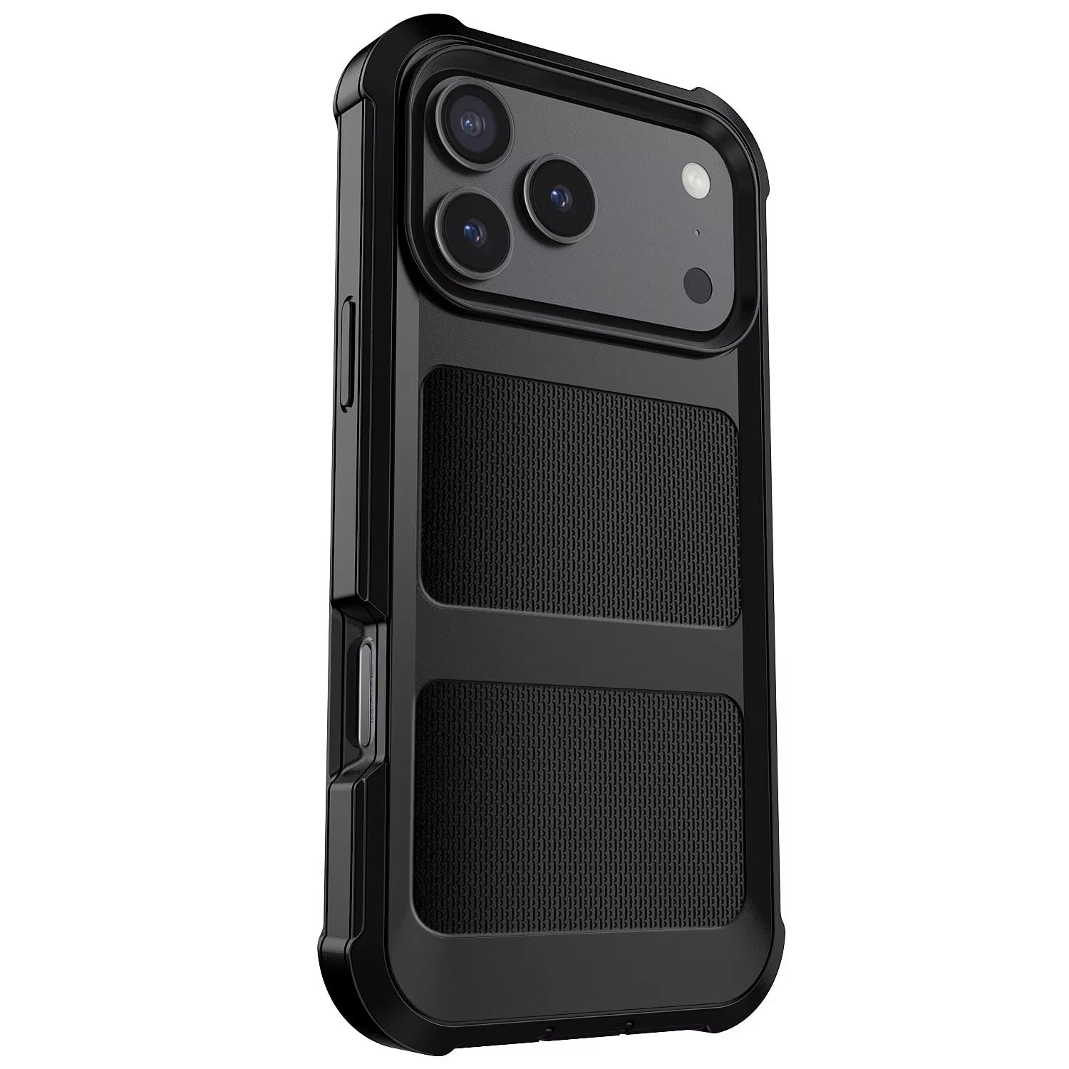 Rugged iPhone Case — Heavy-Duty Dual-Layer Hybrid Protective Cover with Shockproof Hard PC Back, Raised Edges and Matte Anti-Fingerprint Design