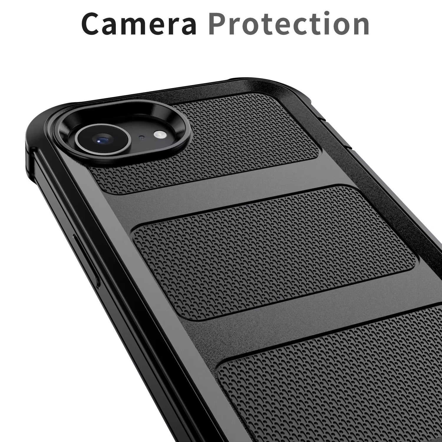 Rugged iPhone Case — Heavy-Duty Dual-Layer Hybrid Protective Cover with Shockproof Hard PC Back, Raised Edges and Matte Anti-Fingerprint Design