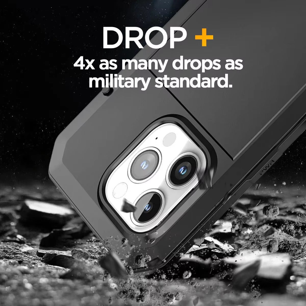 Rugged iPhone Case — Heavy-Duty Metal Aluminum Armor Cover with Tempered Glass, Shockproof Dual-Layer Protection, Non-Slip Outdoor Military Design