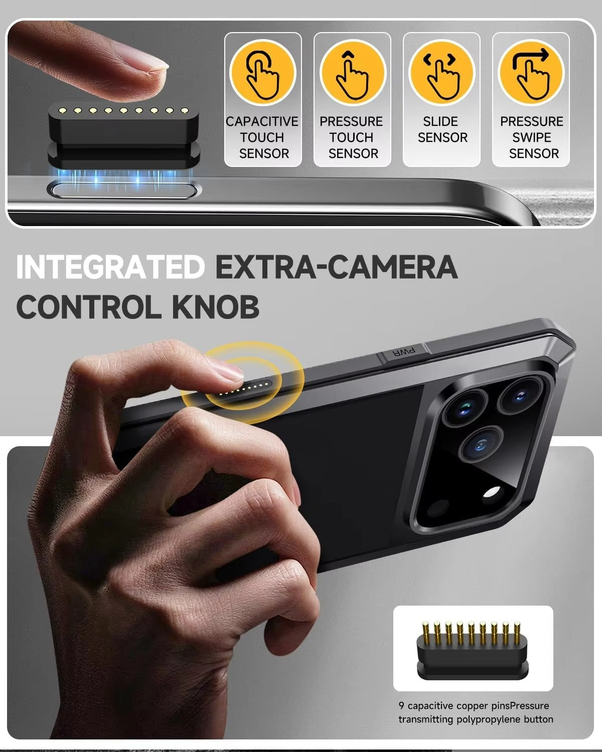 Rugged iPhone Case — Heavy-Duty Metal Protective Cover with Built-In Glass Screen Protector and Tough Shockproof TPU+PC Design