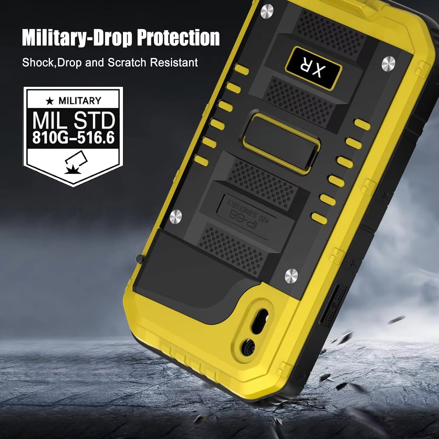 Rugged iPhone Case — IP68 Waterproof Aluminum Metal Armor Cover with Screen Protector, Heavy-Duty Shockproof Full-Body Protection and Underwater Photo Support