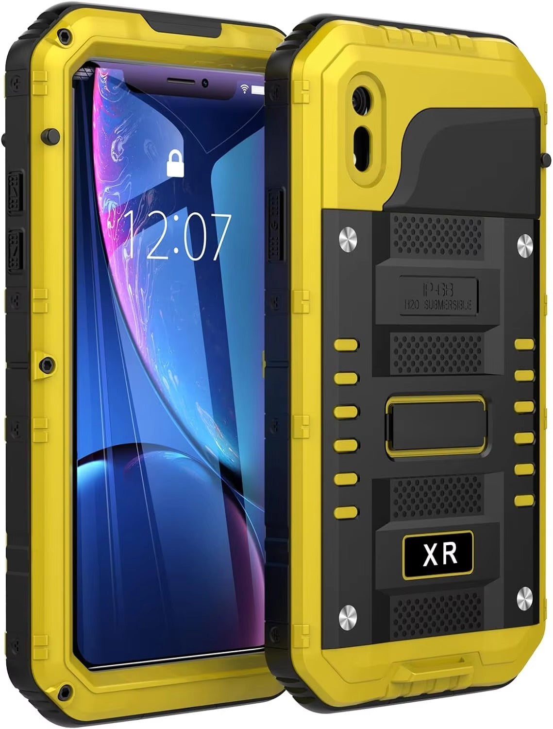 Rugged iPhone Case — IP68 Waterproof Aluminum Metal Armor Cover with Screen Protector, Heavy-Duty Shockproof Full-Body Protection and Underwater Photo Support