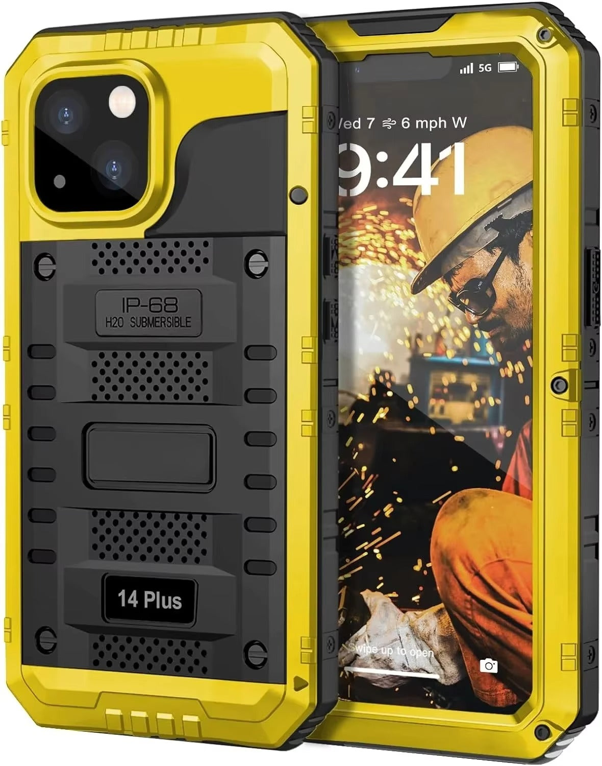 Rugged iPhone Case — IP68 Waterproof Aluminum Metal Armor Cover with Screen Protector, Heavy-Duty Shockproof Full-Body Protection and Underwater Photo Support