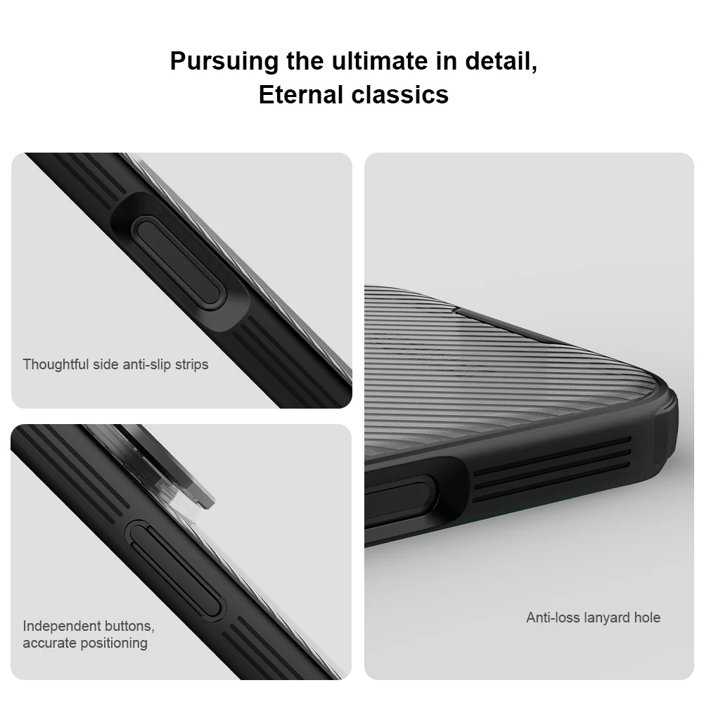 Rugged iPhone Case — MagSafe CamShield Cover with Foldable Lens Stand, Shockproof Textured PC Half-Wrapped Non-Slip Protective Design