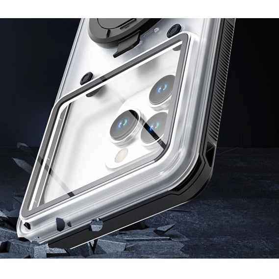 Rugged iPhone Case — Universal IP68 Waterproof Diving Pouch with Self-Check Seal, Airbag Vacuum Protection, Touch-Screen Use and 15m Underwater Safety