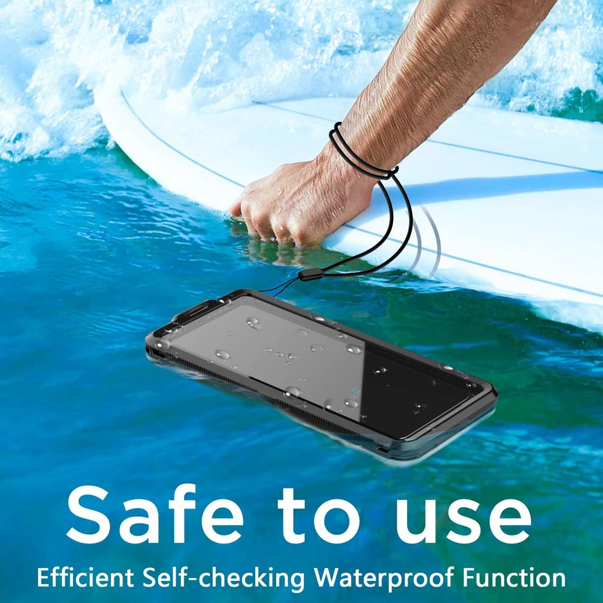 Rugged iPhone Case — Universal IP68 Waterproof Diving Pouch with Self-Check Seal, Airbag Vacuum Protection, Touch-Screen Use and 15m Underwater Safety
