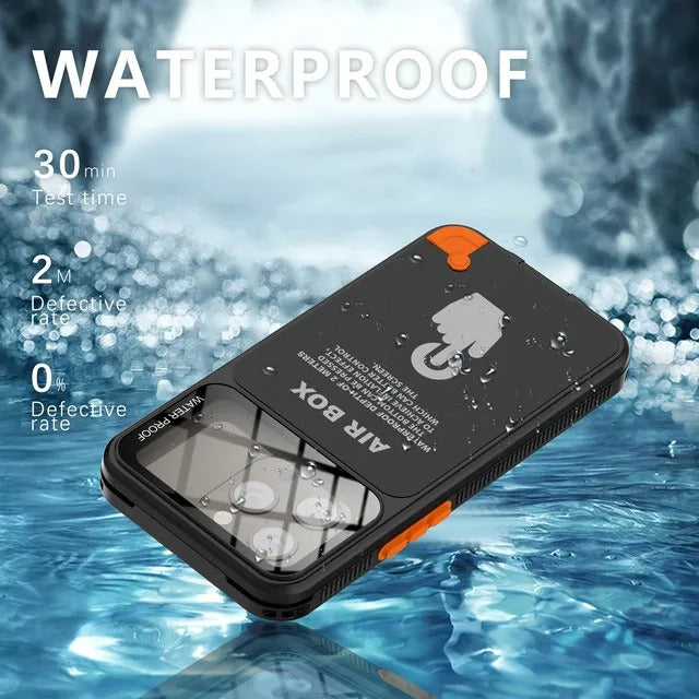 Rugged iPhone IP68 Waterproof Case — Underwater Photography Full Protection, Dropproof Dustproof Design for Outdoor Swimming and Diving