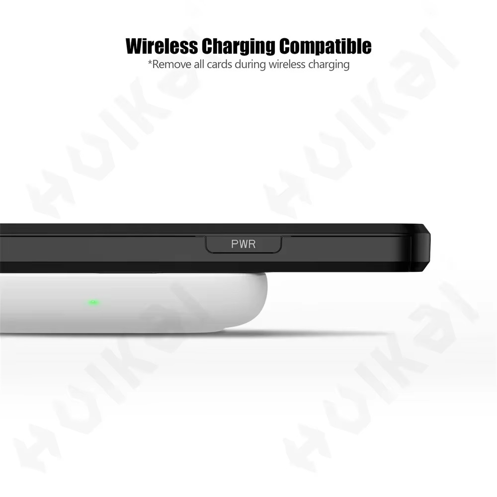 Rugged iPhone Slide Wallet Case with Card Slots — Armor Shockproof Dual Layer Cover, Heavy Duty Protection, Anti-Fingerprint Scratch-Resistant Non-Slip Design