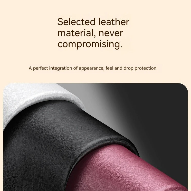 Luxury iPhone Case — PU Leather Cover with Rotating Metal Bracket Stand, Shockproof Back Protection and Premium Non-Slip Design