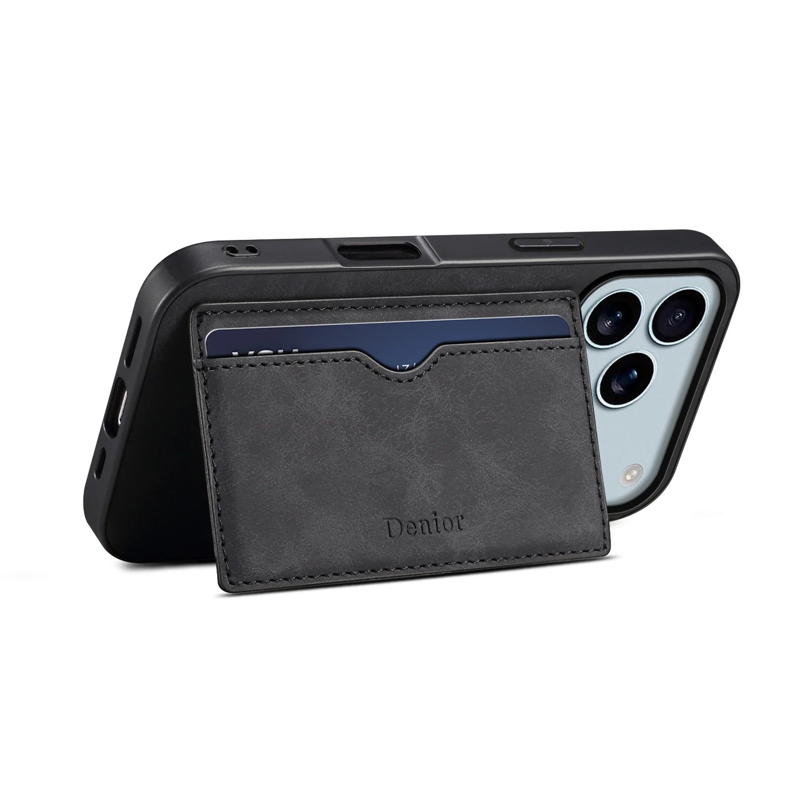 Luxury iPhone Case — Retro PU Leather Wallet Cover with Card Holder, Magnetic Stand, Shockproof Protection and Anti-Fingerprint Design