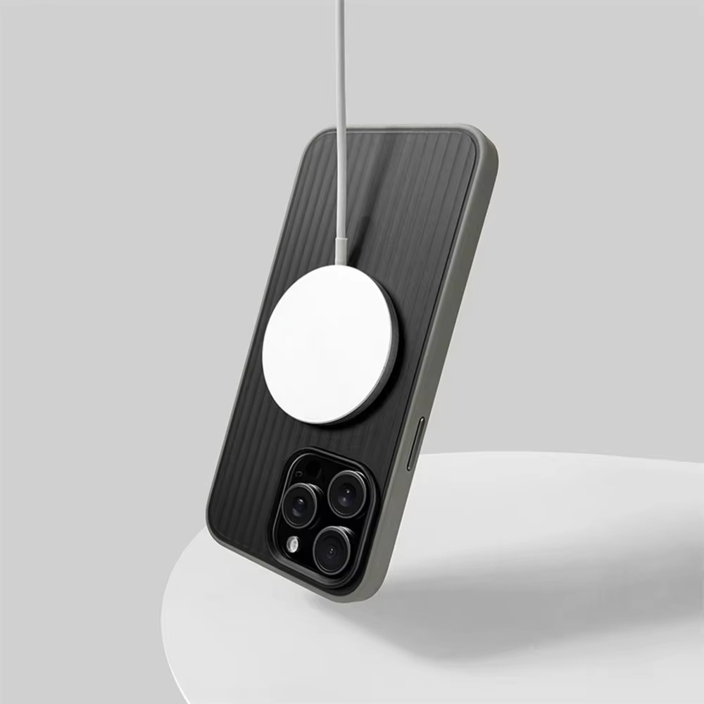 Luxury Corrugated Pattern iPhone Case — Magnetic Magsafe Wireless Charging Cover, Shockproof Hard PC, Non-Slip Matte Finish, Anti-Fingerprint, Dustproof