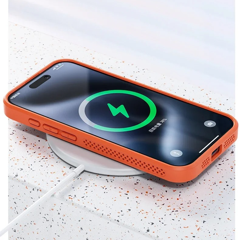 Premium iPhone Case — Magnetic Cooling Heat-Dissipation Hard Back Cover, Breathable, Shockproof, Anti-Fingerprint, Dustproof, Matte Finish, MagSafe Compatible