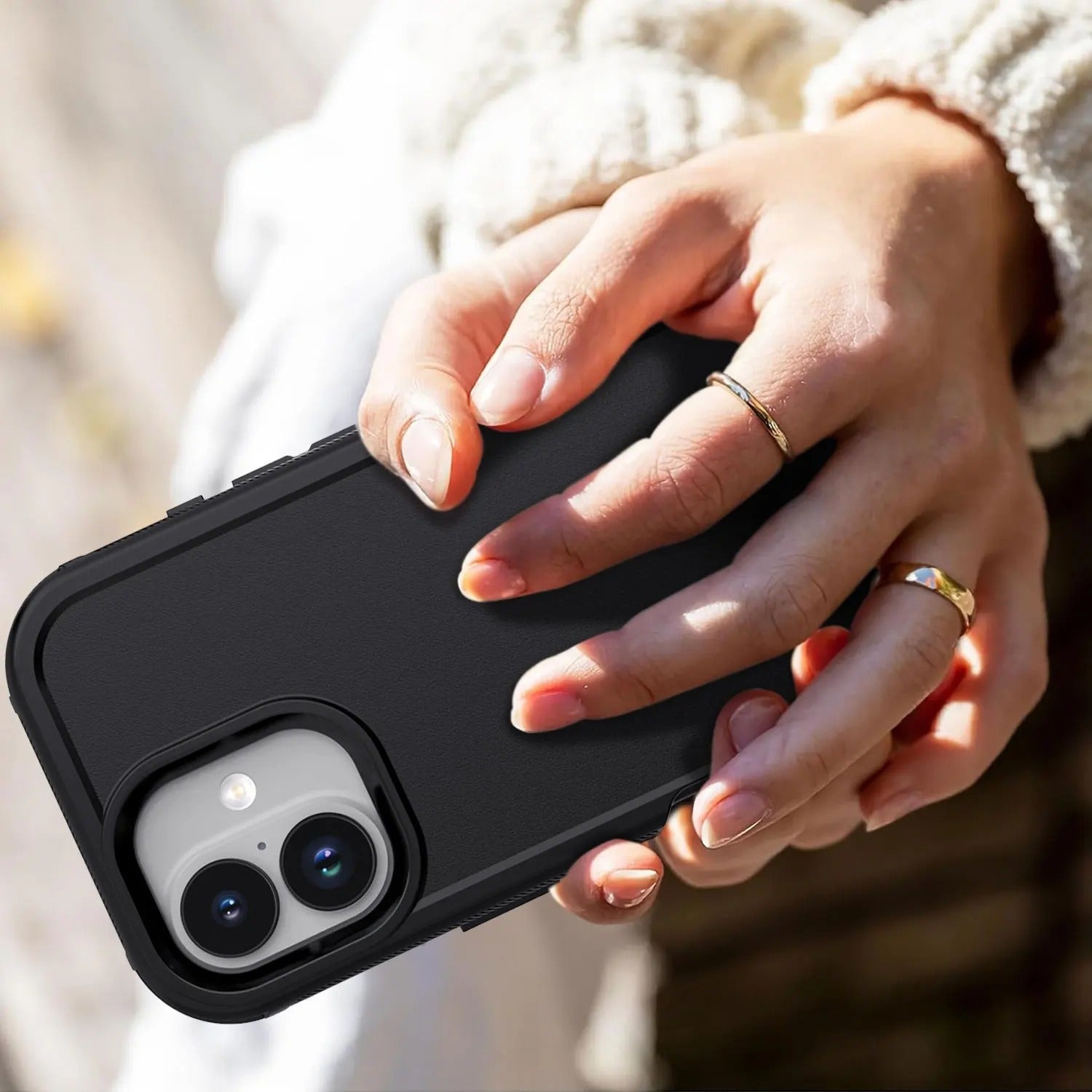 Rugged iPhone Case — Heavy-Duty 3-Layer Hybrid Protective Cover with Belt Clip Holster, Shockproof Hard PC Design and Matte Anti-Fingerprint Finish