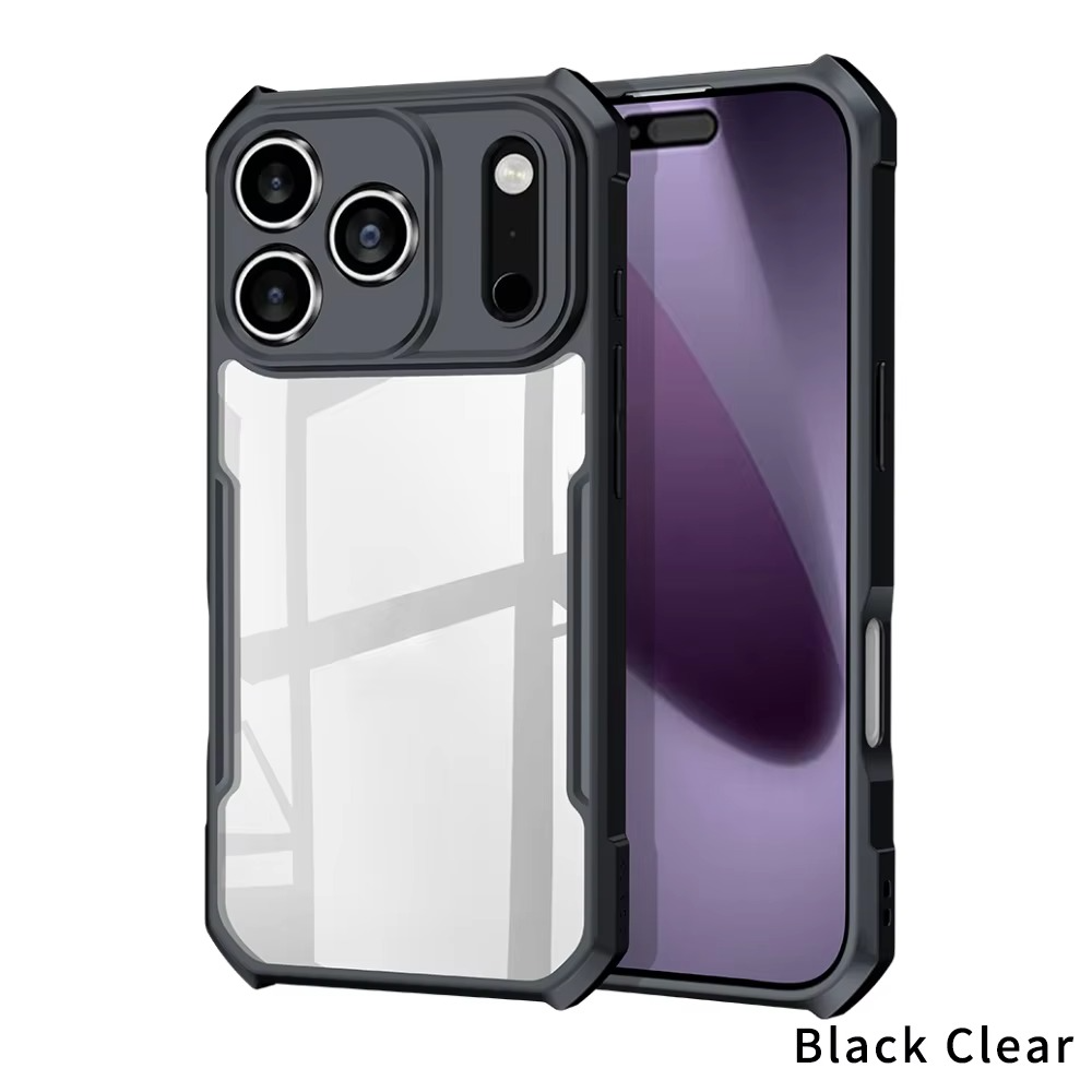 Shockproof Magnetic Clear iPhone Case — Acrylic + TPU Hybrid Back Cover with Anti-Fingerprint Grip and Camera Protection