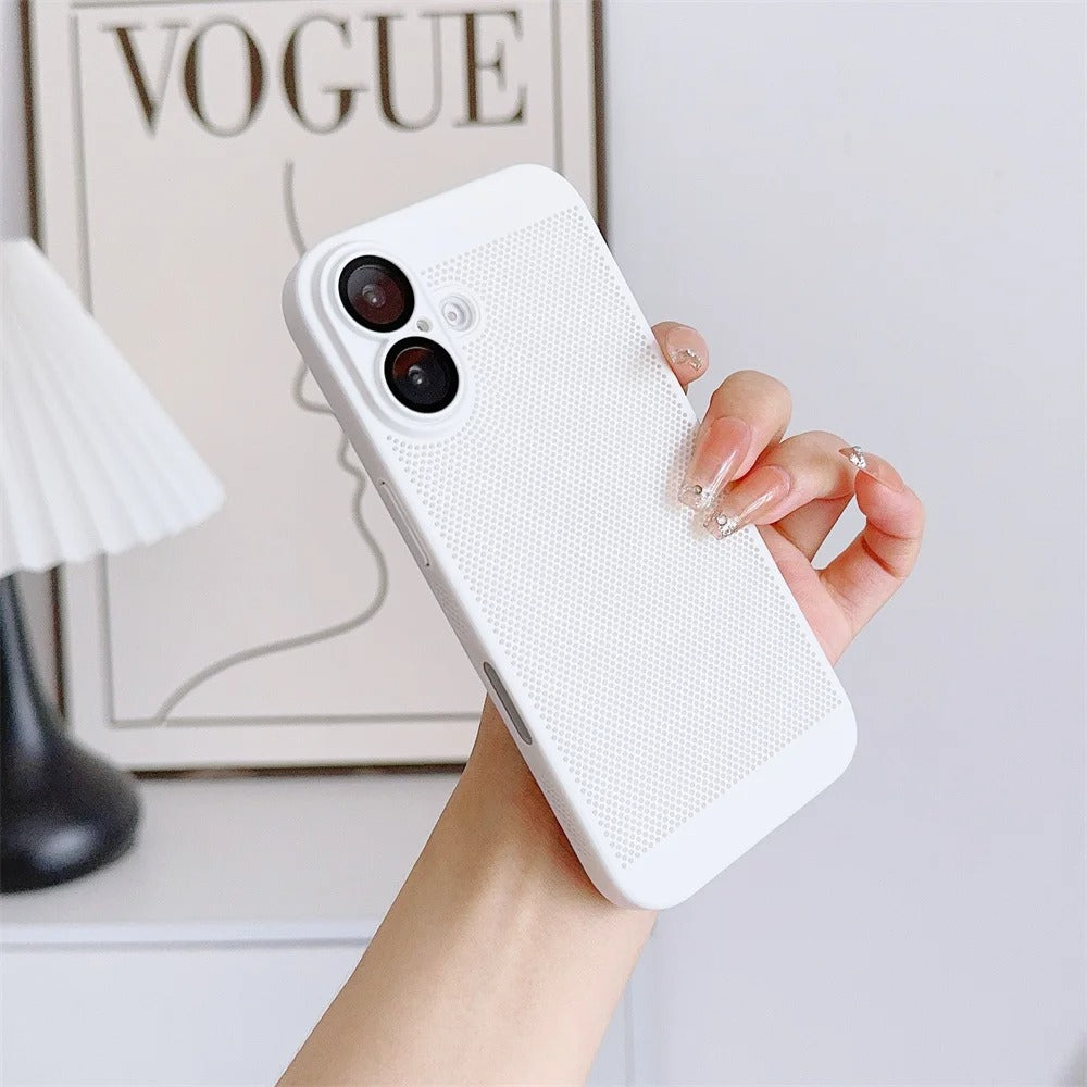 Ultra-Slim iPhone Case — Lightweight Cooling Heat-Dissipation Hard Shell with Breathable Design, Anti-Slip and Scratch-Resistant Finish