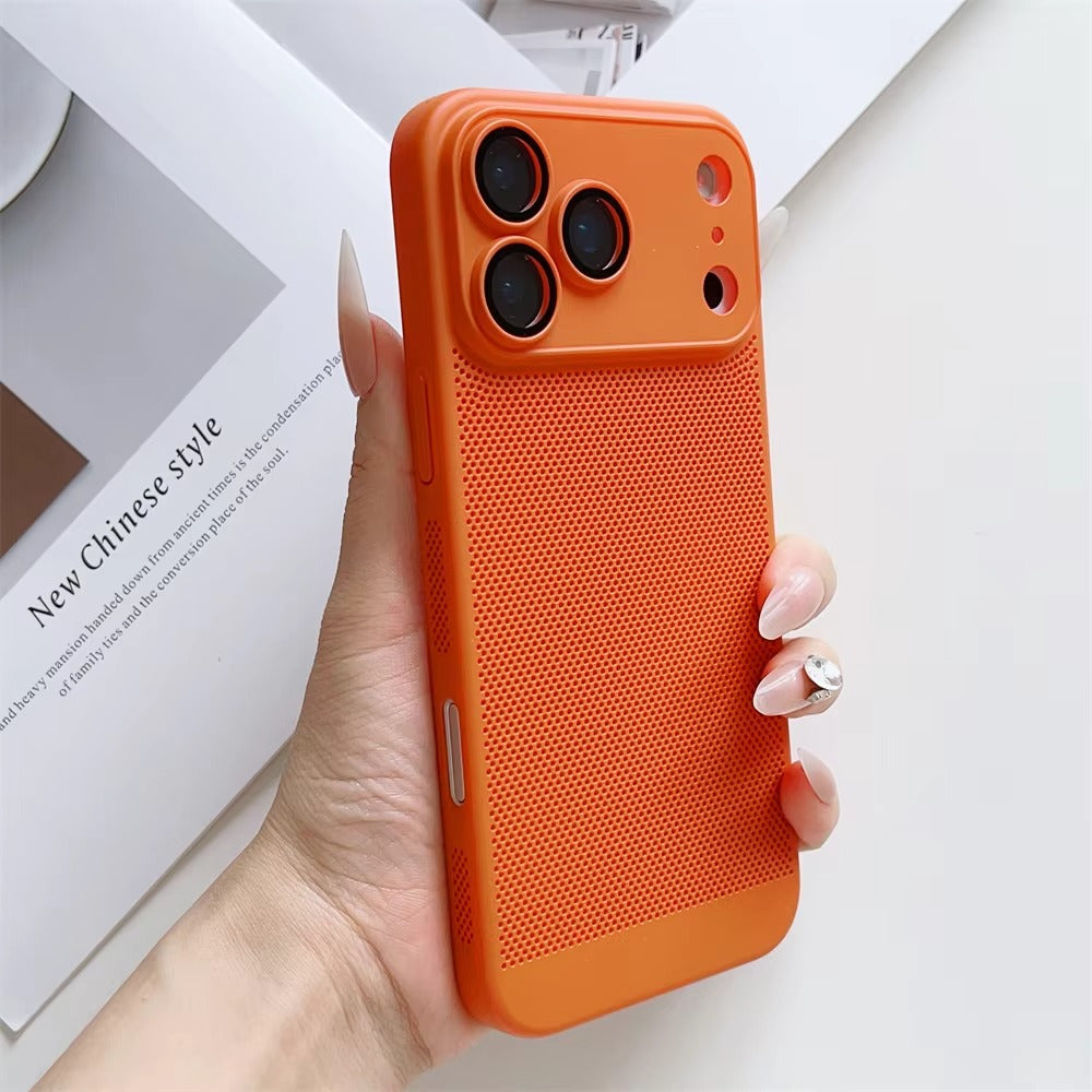 Ultra-Slim iPhone Case — Lightweight Cooling Heat-Dissipation Hard Shell with Breathable Design, Anti-Slip and Scratch-Resistant Finish