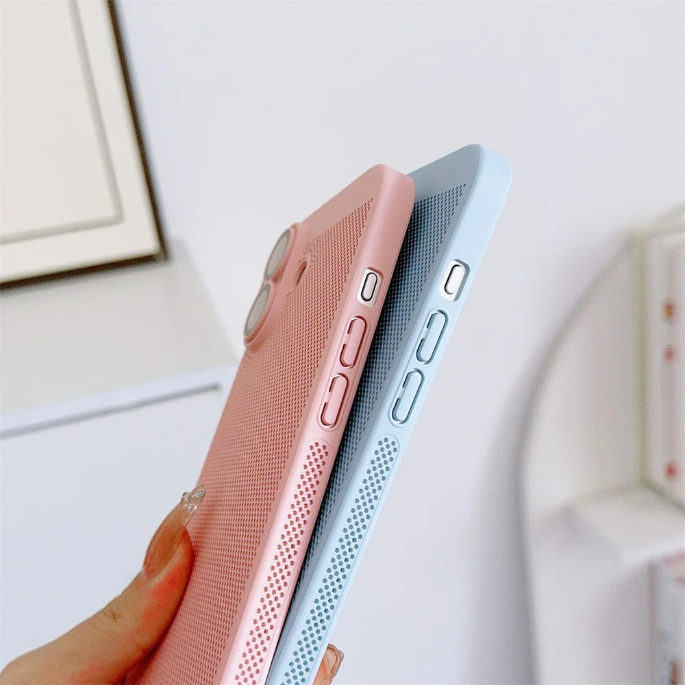 Ultra-Slim iPhone Case — Lightweight Cooling Heat-Dissipation Hard Shell with Breathable Design, Anti-Slip and Scratch-Resistant Finish